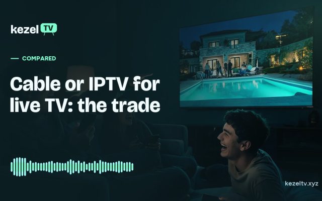 KezelTV cover: friends on a sofa laughing and pointing at a reality show on the TV